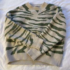 Garota green zebra print sweater